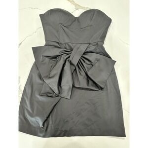 Nasty Gal Strapless Little Black Dress with Oversized Bow